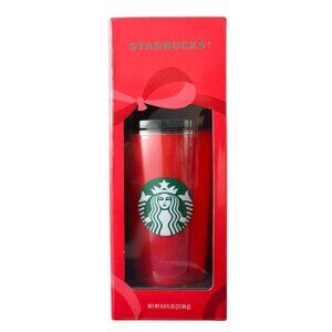 Starbucks Joy Red Tumbler Signature Holiday Gift Insulated Cup Cold Brew 8 oz